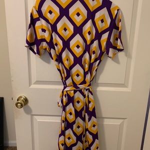 LSU gameday wrap dress